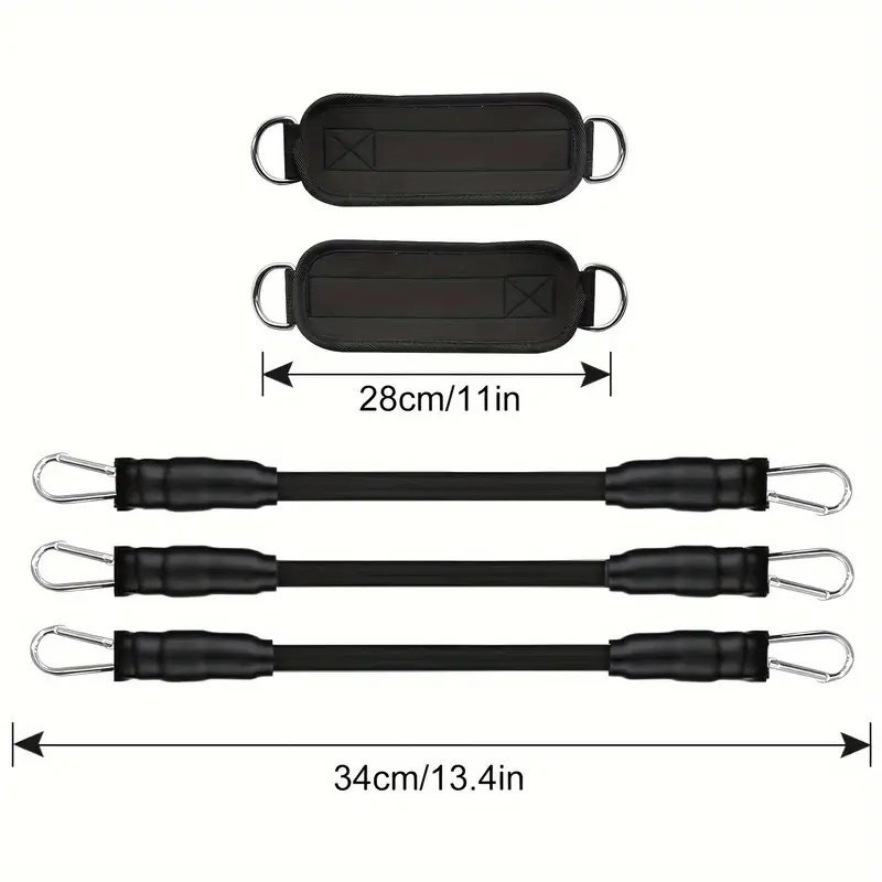 Комплект от 5 части за тренировки – ластици за глезени и бедра с регулируеми каишки и чанта за съхранение - Image 2