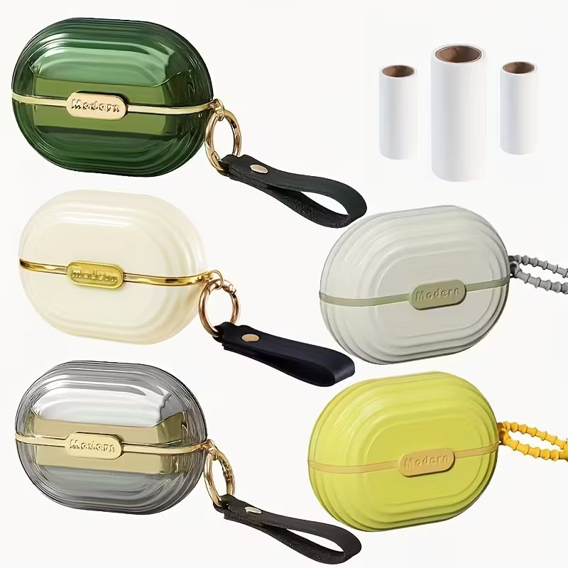 2-в-1 преносима четка за дрехи и косми – ролер за премахване на прах и животински косми, идеален за пътуване и ежедневна употреба - Image 2