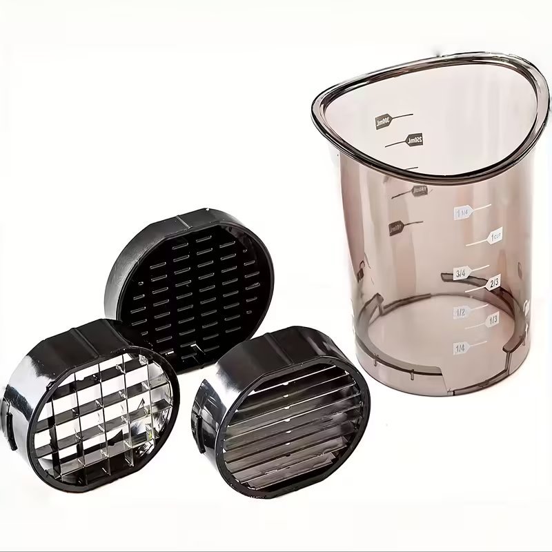 Мултифункционален ръчен резач и нарезвач за зеленчуци, гъби, яйца и ягоди с предпазен капак – 2 чаши вместимост - Image 5