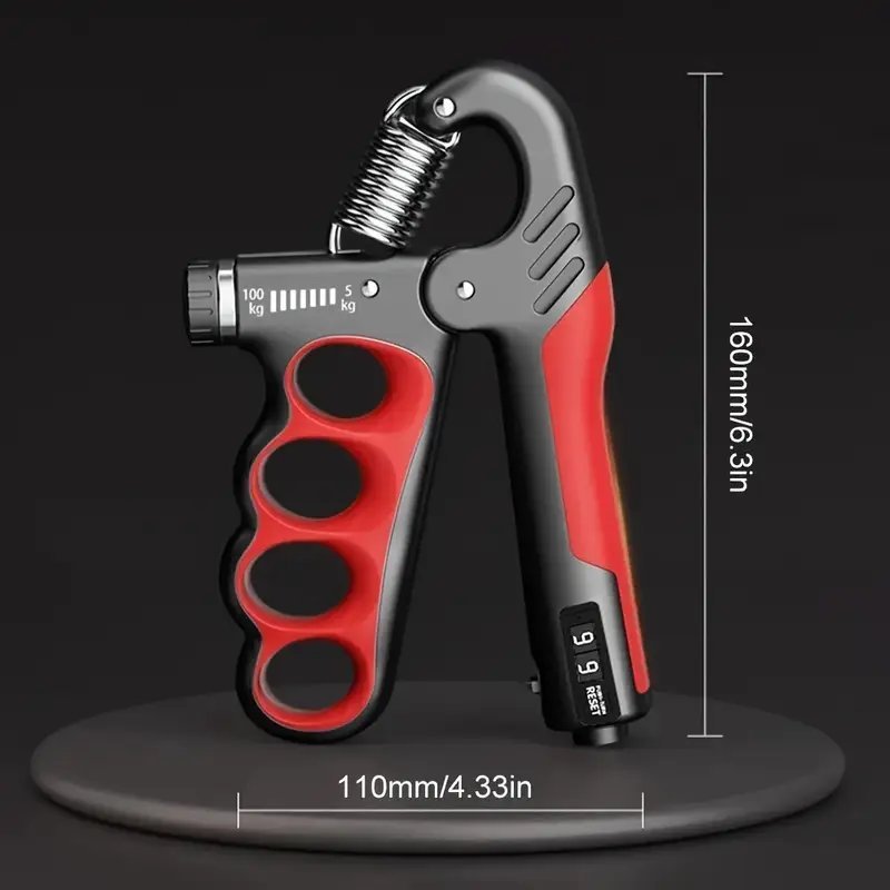 Регулируем тренажор за захват с механичен брояч – от 5 до 100 кг, за сила и издръжливост на ръцете - Image 5