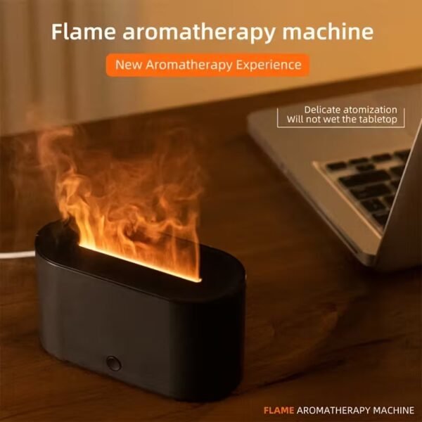 Арома дифузер и овлажнител Flame Design – с ефект на пламък, USB захранване и нощна светлина за уют и релакс