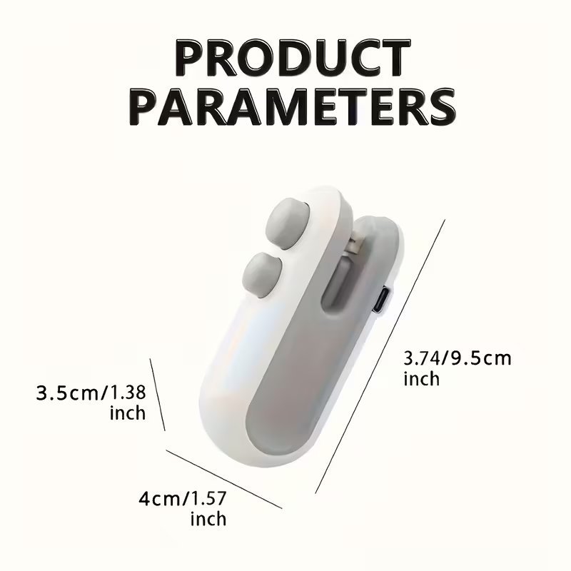 Мини презареждаща се машина за запечатване на торбички 2-в-1 с нож – USB уред за свежи храни и организирана кухня - Image 3