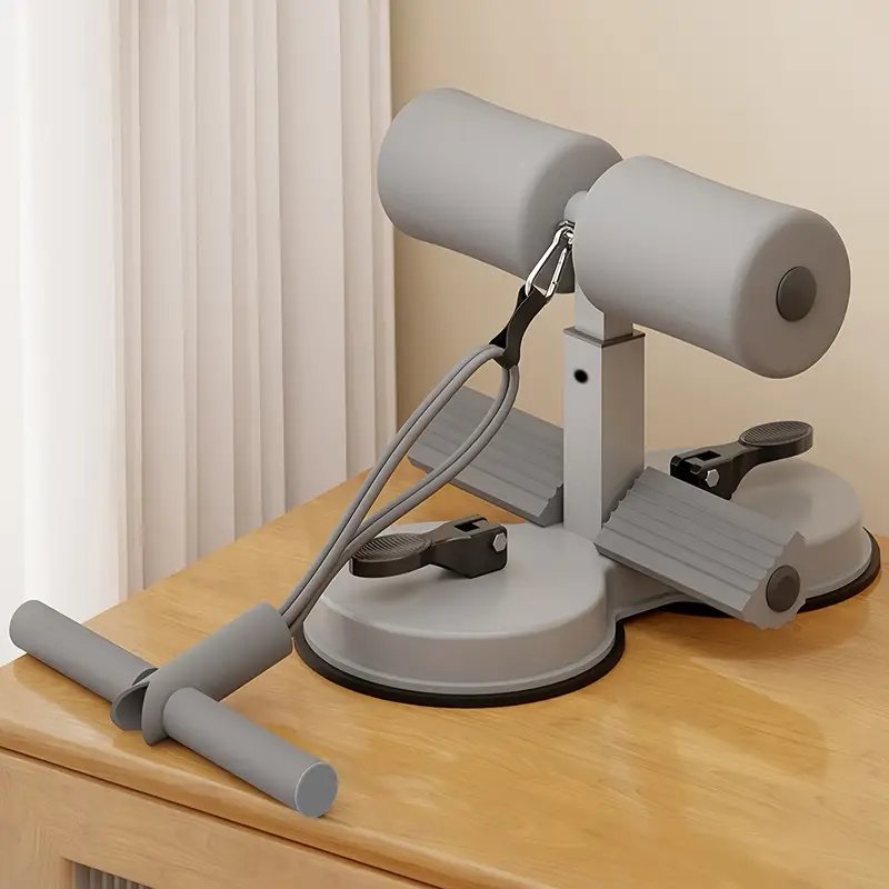 Стоманен асистент за коремни преси с двойни вакуумни вендузи – регулируема височина за домашни тренировки