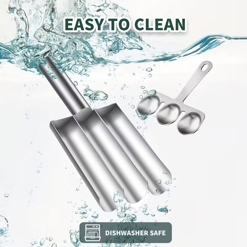 Комплект от 2 части за оформяне на кюфтета и фалафел – неръждаема стомана, идеален за прецизни и еднакви форми при готвене - Image 3